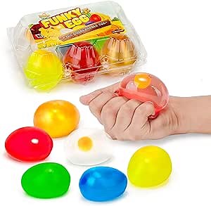 Amazon.com: IPIDIPI TOYS Colorful Egg Splat, Pack of 6 Squishy Toys – Fun Fidget Toy, Birthday Party Favors, Halloween Goodie Bag, Christmas Stocking Stuffers for Kids – Assorted Colors : Toys & Games