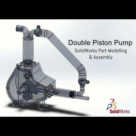 Double Piston Pump Parts #drawing #cad