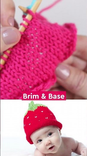 Strawberry Baby Hat 🍓 Quick Knit Gift for Baby Shower