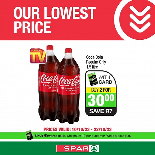 2.7K views · 107 reactions | Activate your NEW #SPARRewards card in-store TODAY & shop our LOWEST PRICES!  Prices valid between 10 - 22 October 2023. #MySPAR #SPARRewards​ ➡https://www.spar.co.za/Specials | My SPAR | Facebook