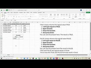 👉 How to Use TRUE & FALSE Formulas in Excel | Beginner Friendly Tutorial