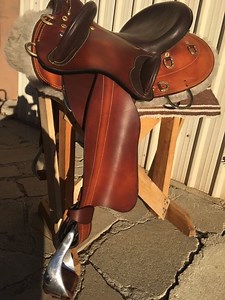 Leather Australian Stock Saddle: Half Breed Barco Style, 16 Inch - Etsy