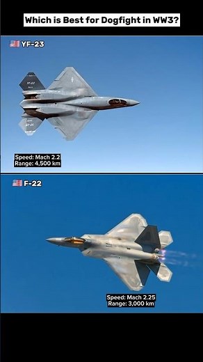 YF-23 vs F-22: Stealth, Speed & Power Compared | #trendingshorts #foryou #viral