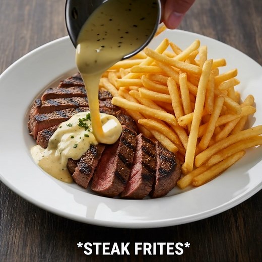 1K views | 數 Steak Frites – Classic & Irresistible! Savor the perfect combination of a juicy, tender steak and crispy golden fries — the iconic French favorite! ✨ Simple yet full of flavor, **Steak Frites** is comfort and elegance on one plate. Served with a touch of butter or sauce, it’s pure perfection for any meat lover!  #steakfrites #frenchcuisine #steaklover #comfortfood #foodie #delicious #bistrofood #foodlover #instafood | Prep Recipes | Facebook