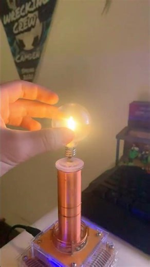 Lighting up a light bulb with plasma #plasma #science #electrical #electronic #electricity #shorts