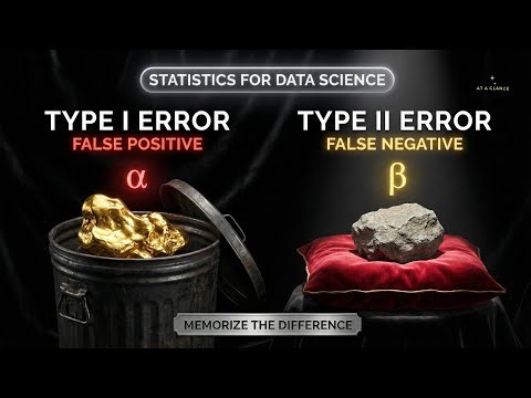 Type I and Type II Errors Explained | Hypothesis Testing with Examples - Statistics & Data Science