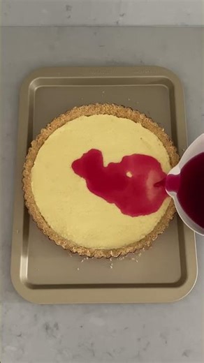 Easy raspberry custard tart
