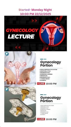 Gynecology Lecture Live Revision on youtube #gynecology #lectures #nursing #obg