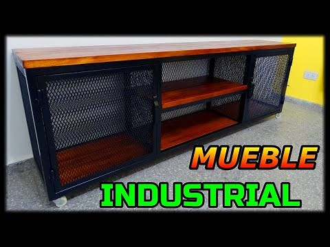 Mueble industrial.Hierro y madera.Iron and wood.