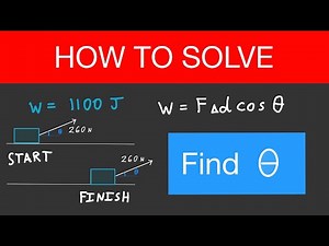 Find the Angle at which Force is Applied - Angle Between Force and Distance - SOLVED STEP BY STEP