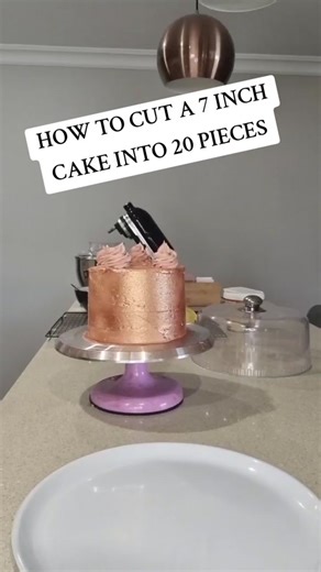 How to Cut a 7-Inch Cake into 20 Perfect Pieces