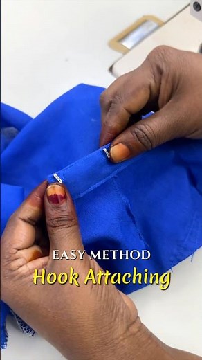 Struggle with Hooks? Easy Step-by-Step Blouse Hook Stitching Tutorial for Beginners! 👗🪡