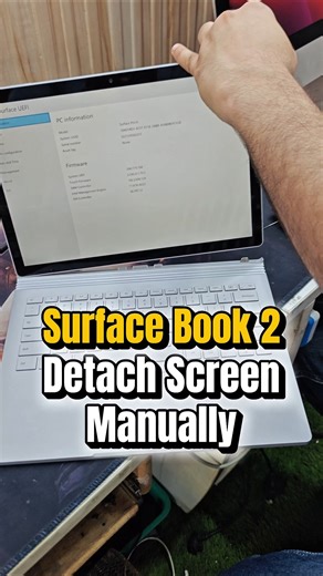 Microsoft Surface Book 2 Detach Screen Manually | How to Detach Surface Display from Keyboard