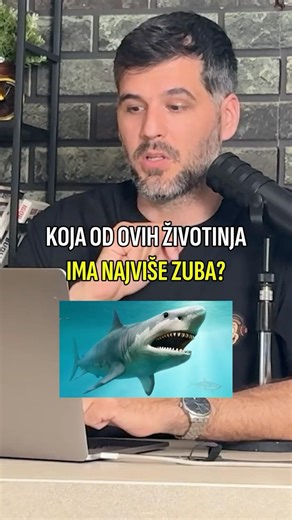 Koja od ovih ŽIVOTINJA ima NAJVIŠE zuba #slusajsadovo #podcast #quiz
