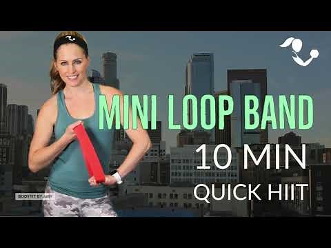 10 Minute Mini Loop Band Quick HIIT Workout : At Home Full Body Resistance Band Workout