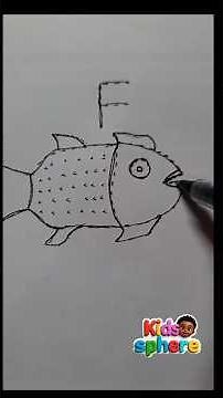 🎨 How to Draw a Cute Fish Easy! | Art Tutorial for Kids 🐠 #shorts