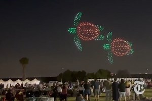 The Fourth of July looked a little different in some places this year: Drones and laser shows offered an alternative to fireworks, as cities made the change over air quality, wildfire or supply chain concerns. https://nyti.ms/3Nw4uvW | The New York Times