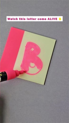 Writing the Perfect B on Transparent Sticky Notes ✨ | Satisfying Hand Lettering