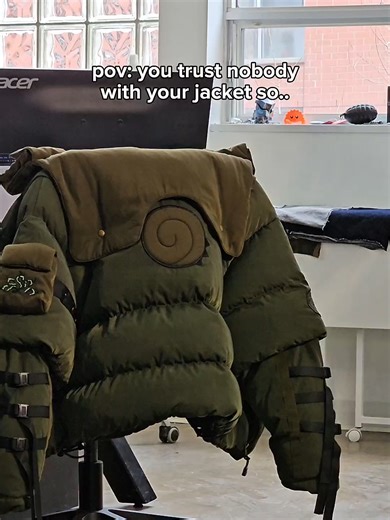 do u fw jackets with backpack straps? 🤔 #animefashion #animestreetwear #naruto #rocklee #fashion #anime
