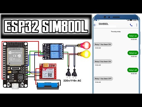 ESP32 SIM800L | Send and Receive SMS to Control Relay