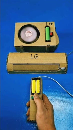 This DIY Cardboard AC Actually Works 😱❄️ Try This at Home! #diy #shorts