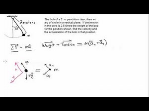 Tension in the cord of a pendulum