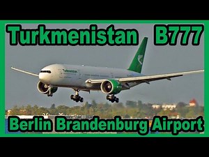 TURKMENISTAN B777 EZ-A779 landing in BERLIN, September 23rd 2023