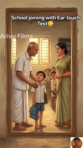 Arivu's First Day Of School 📖✏️The Ear-Touch Tradition, Orange Mittai | 1990s Village School