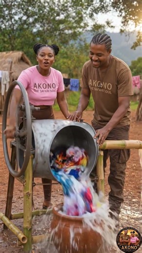 🔥 We Built a Washing Machine by Hand! 🧺😱 #africa #villagelife #shorts