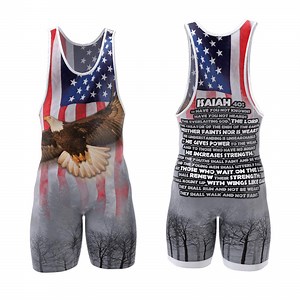 [Hot Item] Custom Team Sublimation Printing Wrestling Singlet