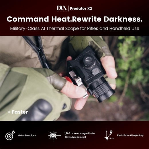 When the night hides, Predator X2 exposes. Powered by 12 µm VOx,