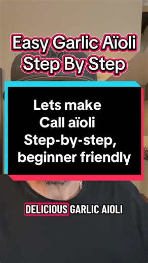 Easy recipe. Easy garlic, aïoli. Dressings. Homemade garlic aïoli. Homemade dressings. Beginner friendly recipe. #chefmoe ##homecooking##fyp##kitchenhacks##momlife