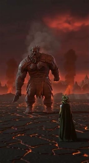 Medusa Faces a Fire Giant #medusa #firegiant #giants #shorts