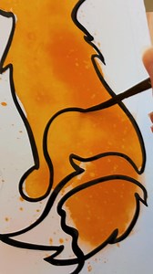 Let’s paint Todd and Copper in one single line of black ink! #ink #lineart #continuousline #onelineart #foxandhounds #painting | Art & Illustrations by Hanna Lee Tidd