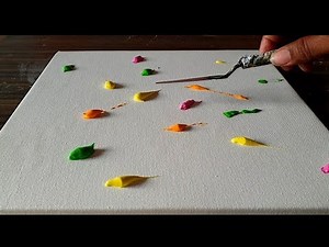 Abstract Painting / Floral / Acrylics & Palette knife / Demonstration / Project 365 days / Day #0239