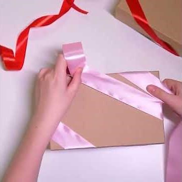 DIY Как оформить подарок лентой. Завязываем бант из ленточки. Оригинальная упаковка своими руками.