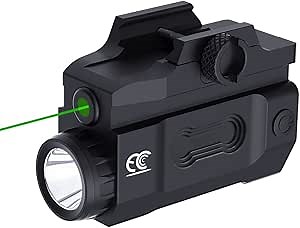 Laser Light Combo Fits Picatinny Rail Mounted for Pistols,Rifles,Shotguns with Tactical Flashlight 600 Lumens,USB Rechargeable Battery