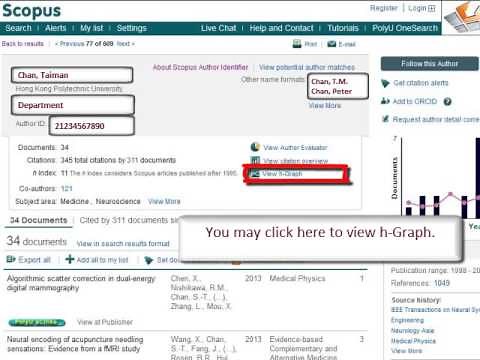 Finding h-index and Managing Author ID at Scopus