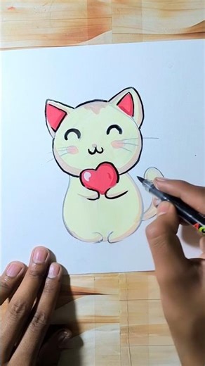Cute Cat Coloring Video 😺😺 #shorts #art #cute #coloring