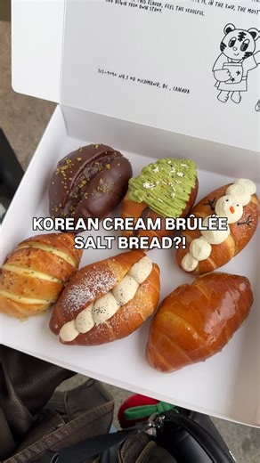 Deanna Woo on Instagram: "CREME BRÛLÉE SALT BREAD?! There’s a new Korean street food spot in Richmond! @the.seoulful 📍 The Seoulful - 4940 Number 3 Road Unit 125, Richmond BC #richmond #saltbread"