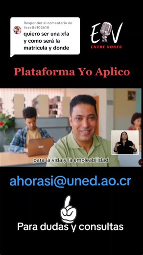 Matrícula en la plataforma del MEP: Yo Aplico - Consultas y dudas