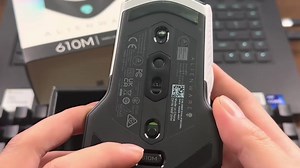 Alienware610M外星人电竞鼠标使用教程故障排除_鼠标灯不亮掉帧_无线没有反应_usb接收器配对Awcc灯光调节-746452959253183207