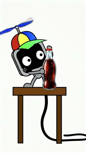 Mr Fun Computer Going To Flash Coca Cola On The Table #sprunki #cola