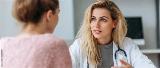 Female doctor explaining health check results to woman patient, clear communication and care