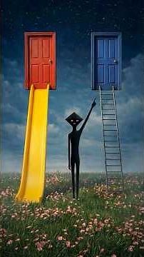Pick a Door Slide or Ladder? One Takes You to Space #backrooms #horror #liminalspace #pickadoor