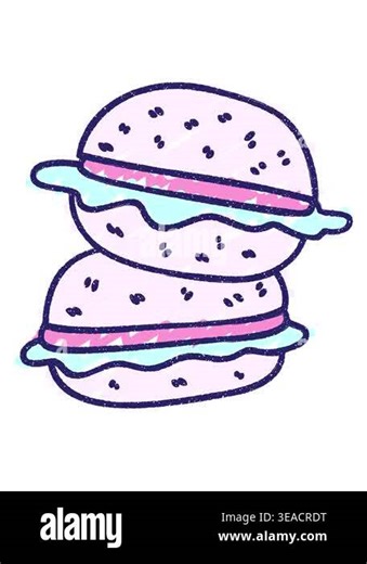 bobbing motion animation of Sandwiches Chalk Drawing Stock Video Footage - Alamy