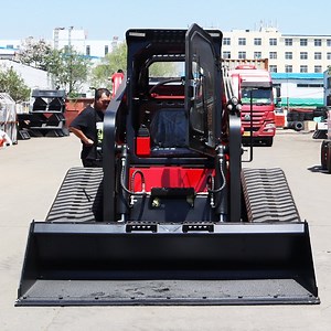 [Hot Item] Hydraulic 4WD Wheeled Mini Shovel Multi-Purpose Track Skid Steer Loader Mini Front End Loader for Sale