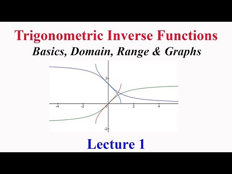 Trigonometric Inverse functions: Lecture 1: Basics, Domain, Range and Graphs