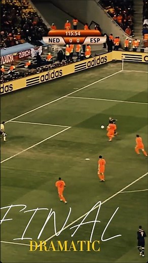 The 2010 FIFA World Cup Final was one of the most dramatic and intense finals in football history.