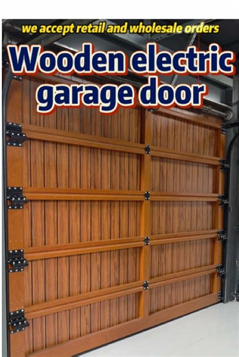 Wood garage door,Electric remote control.#fyp #wholesale #garagedoor #door #smooth #factory #electricgaragedoor #rollingdoor #rollershutter #slidinggaragedoor #woodendoor #customized #trending #fy #cardoor